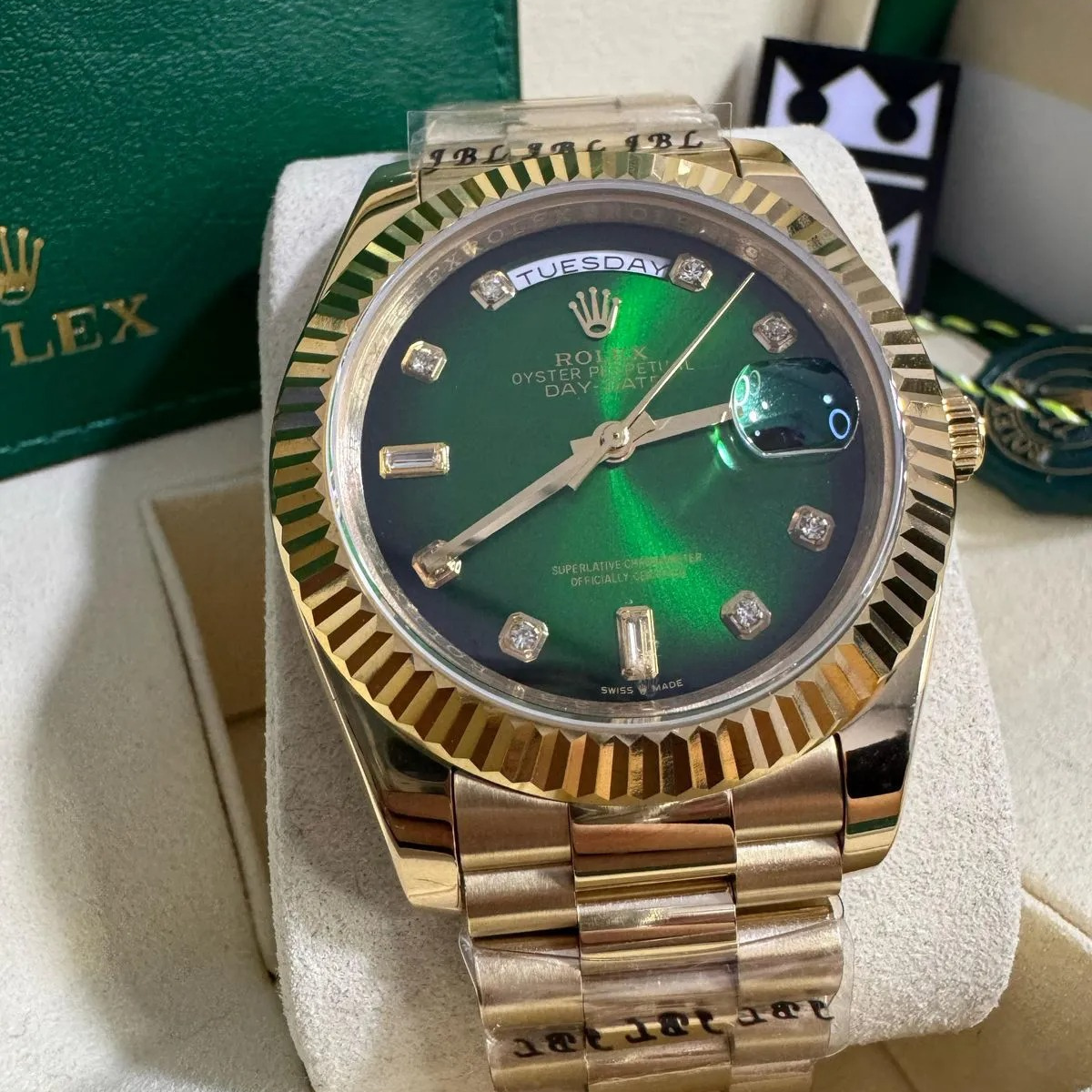 RX Day-Date 36 Yellow Gold – Green Dial