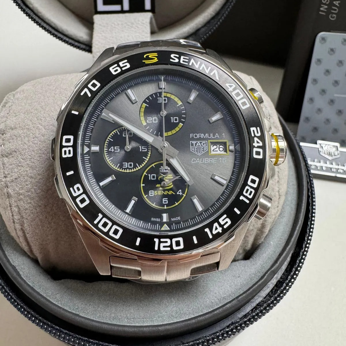 TH Formula 1 Senna Chronograph Stainless Steel Black/Yellow – 44 mm TAG Heuer