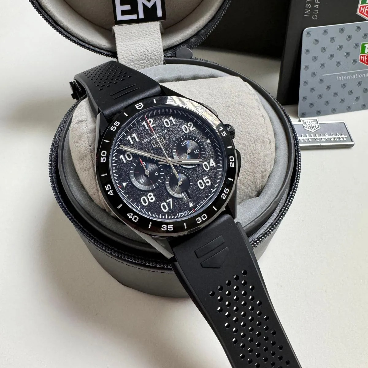 TH Formula 1 Black Chronograph Rubber Strap TAG Heuer