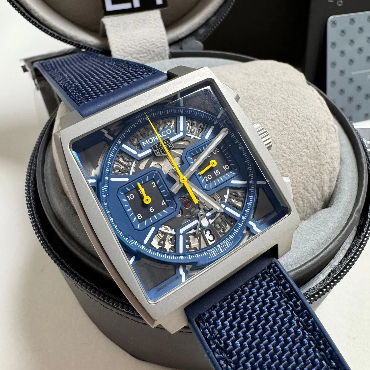 TH Monaco Skeleton Automatic Chronograph Blue TAG Heuer