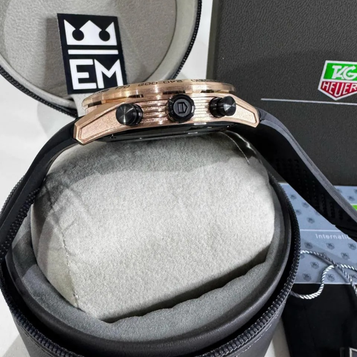 TH Carrera Skeleton Tourbillon – Rose Gold Black TAG Heuer
