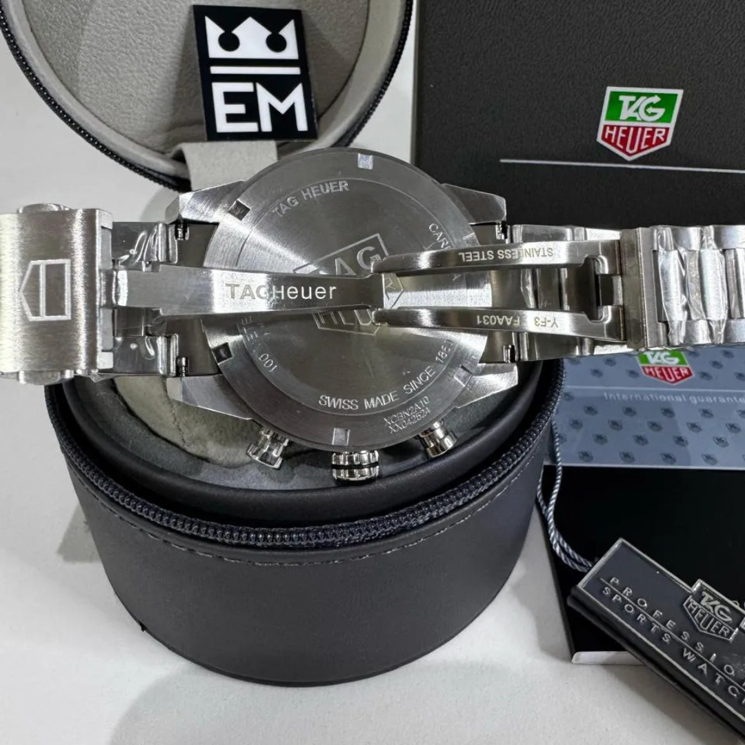 TH Carrera Chronograph – Emerald Green | Stainless Steel Bracelet TAG Heuer