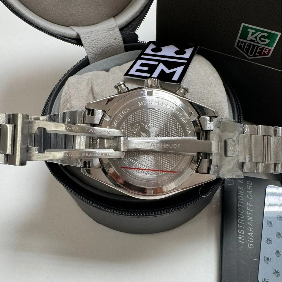 TH Carrera Chronograph – Black | Stainless Steel Bracelet TAG Heuer