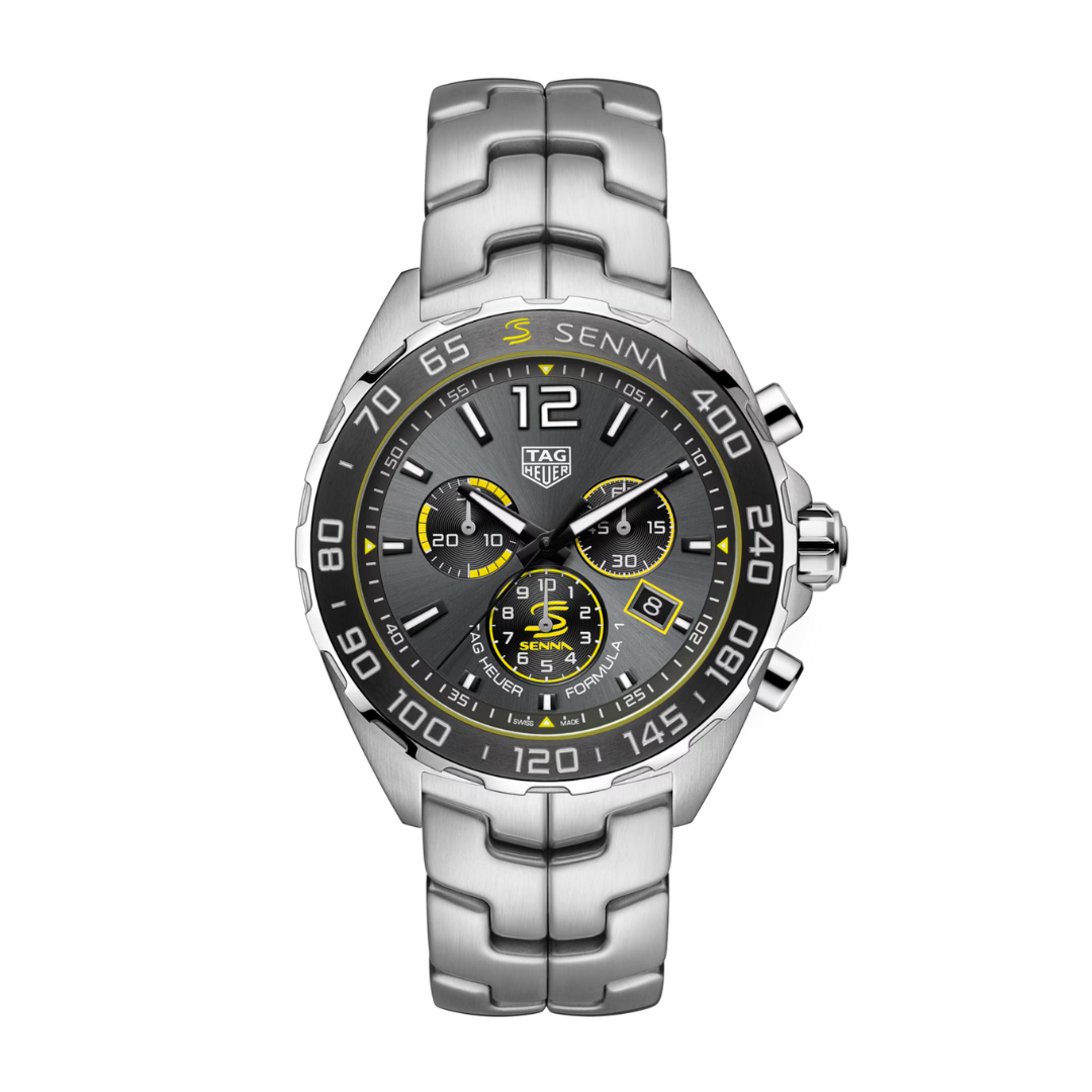 TH Formula 1 Senna Chronograph Stainless Steel Black/Yellow – 44 mm