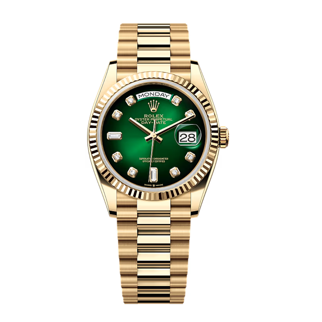 RX Day-Date 36 Yellow Gold – Green Dial