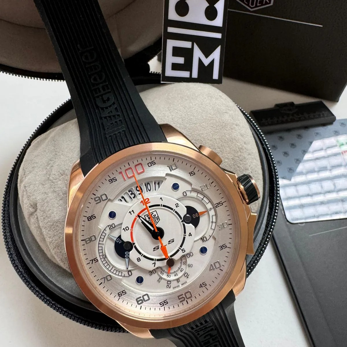 TH Grand Carrera Mikrotimer – Rose Gold & White TAG Heuer