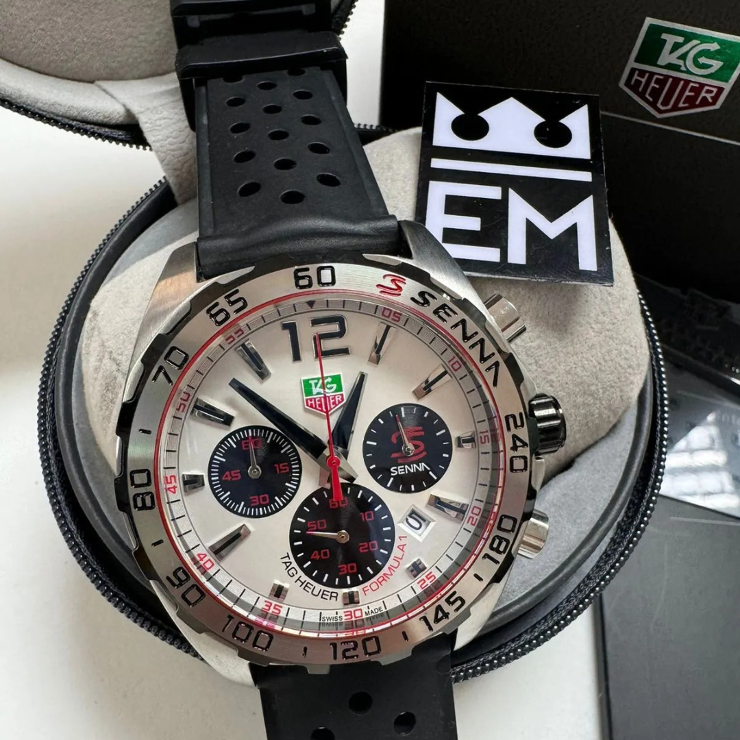 TH Formula 1 Senna Edition – Silver/Black | Sport Strap TAG Heuer