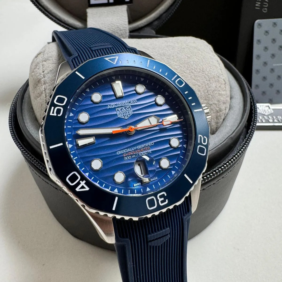 TH Aquaracer Blue Chronometer 300M Rubber Strap