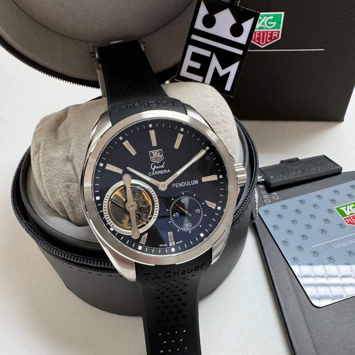 TH Carrera Pendulum – Black & Stainless Steel TAG Heuer