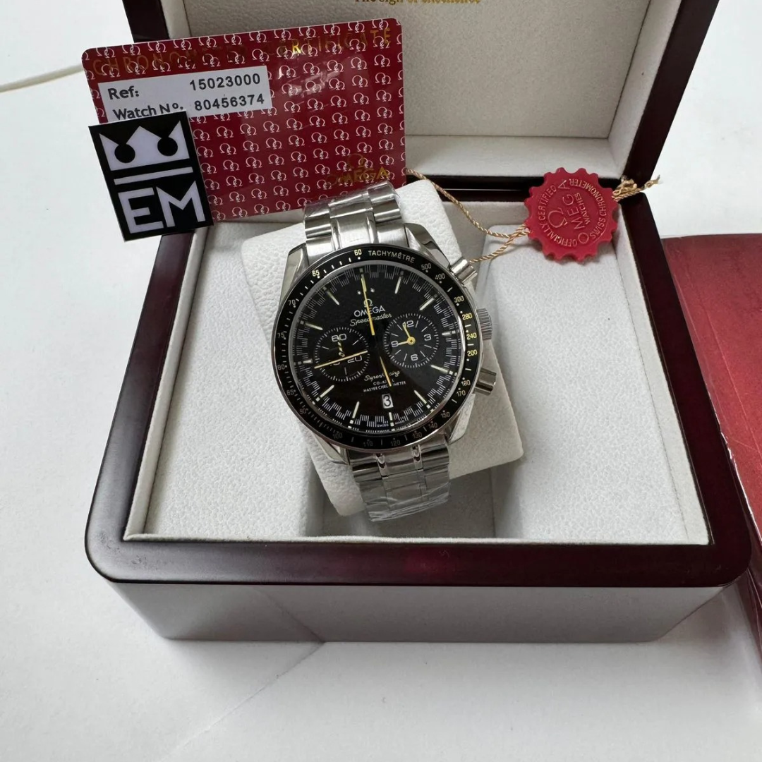 Speedmaster Moonwatch Black – Stainless Steel Bracelet | Chronograph Omega