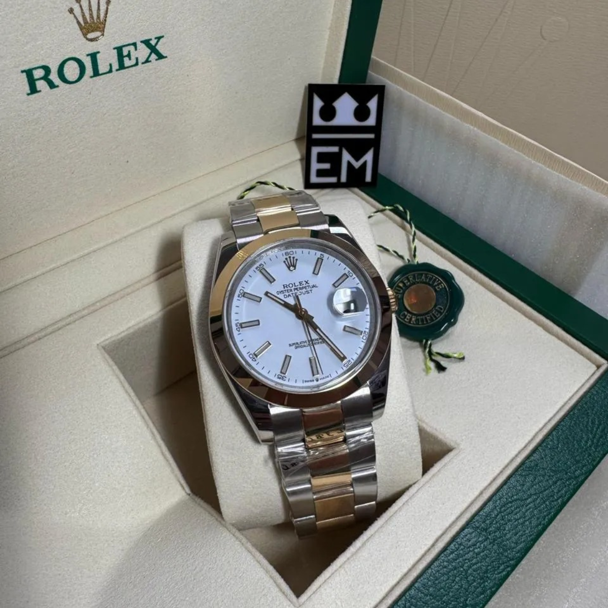 RX Datejust 41 – White Dial – Rolesor
