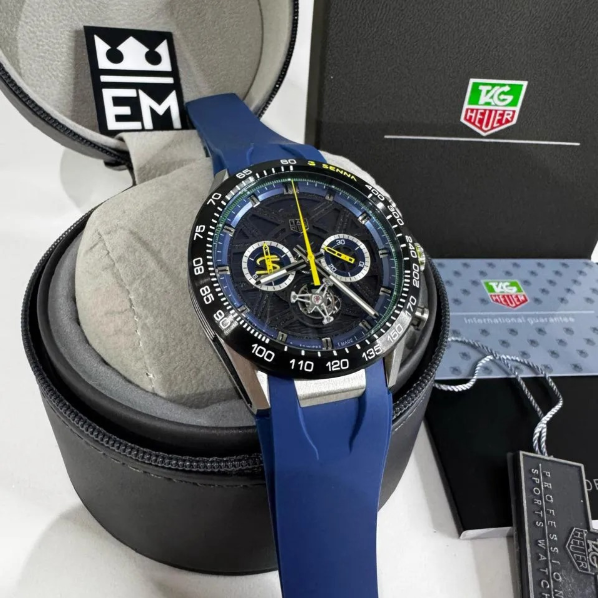 TH Carrera Senna Skeleton Tourbillon – Blue Yellow TAG Heuer