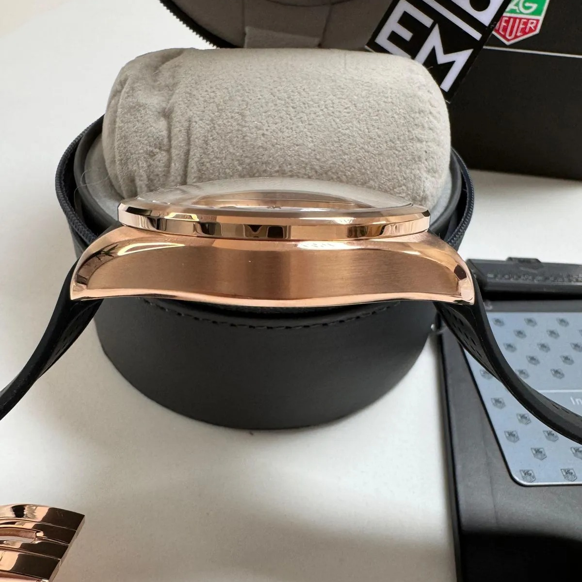 TH Carrera Pendulum Rose Gold Automatic TAG Heuer