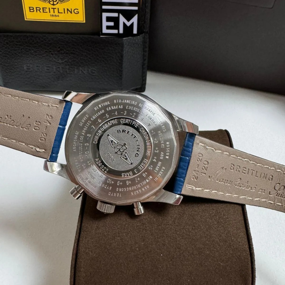 Navitimer Blue Leather