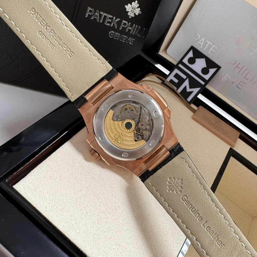 PP  Nautilus Rose Gold Black Automatic