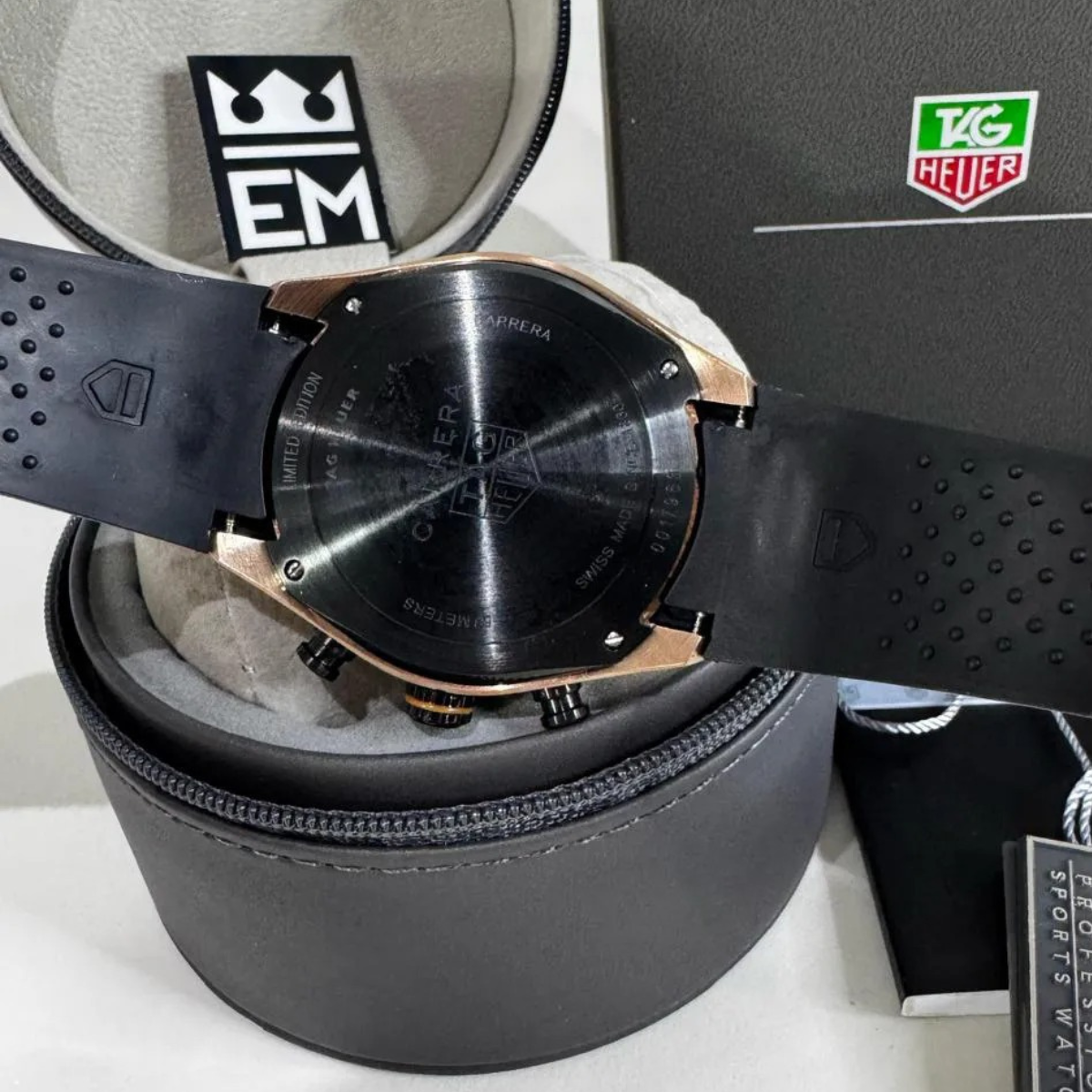 TH Carrera Skeleton Tourbillon – Rose Gold Black TAG Heuer