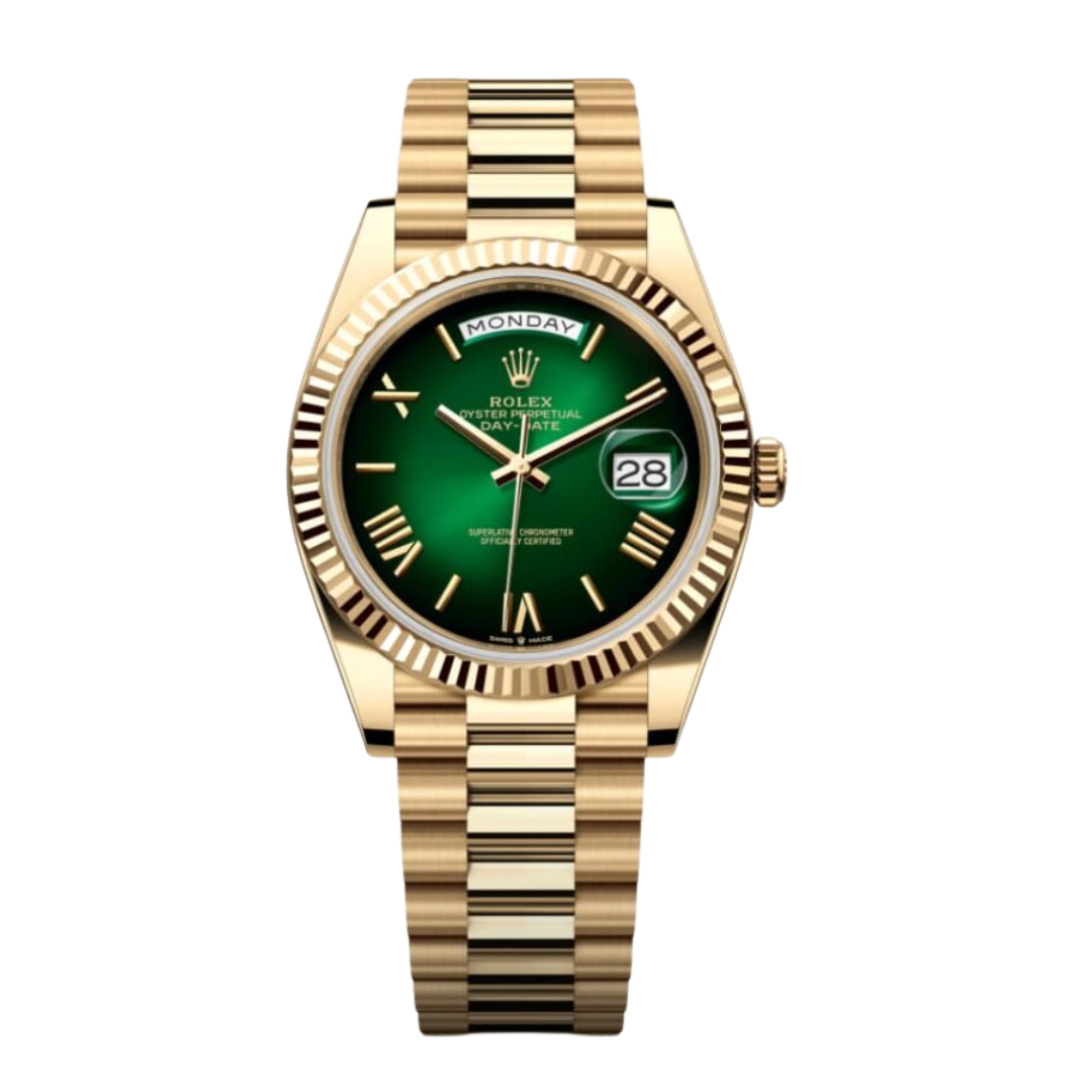 RX Day-Date 40 – Green Dial with Roman Numerals